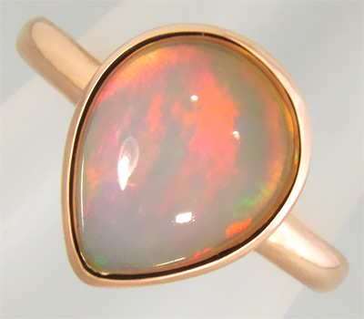 Золото Кольцо с суданским опалом
