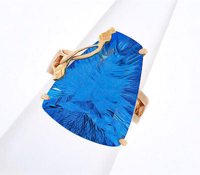 Золото Кольцо с топазом авторской огранки