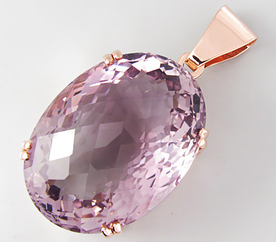 Золото Кулон с бразильским аметистом