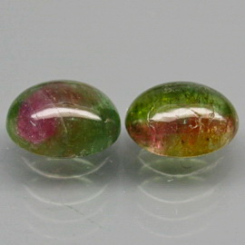 Пара арбузных турмалинов 4,04 карат