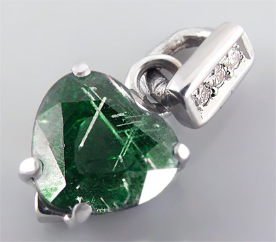 Золото Кулон с гранатом с александритовым эффектом и бриллиантами