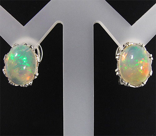 Серебро 925 Серьги, инкрустированные эфиопскими опалами