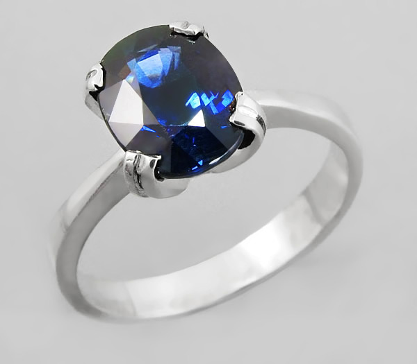 Серебро 925 Кольцо с сапфиром