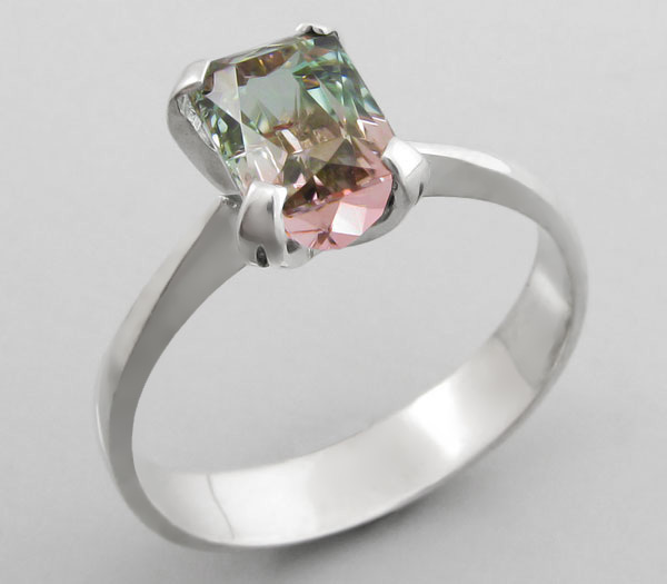 Серебро 925 Кольцо с полихромным турмалином