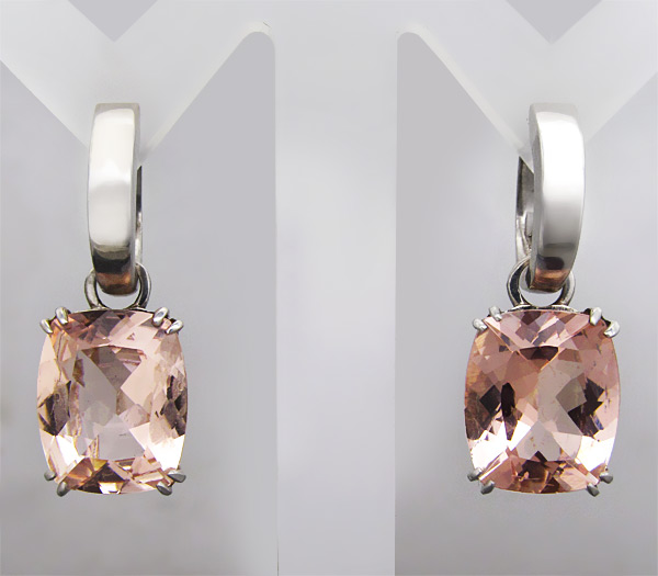 Серебро 925 Серьги с морганитами