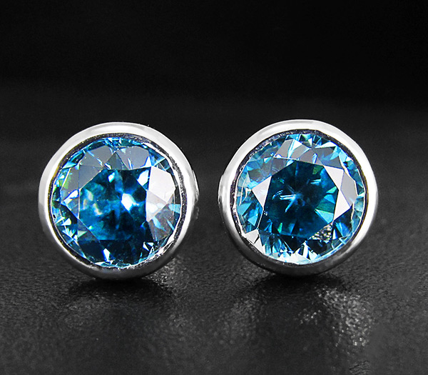 Серебро 925 Пусеты с цирконами