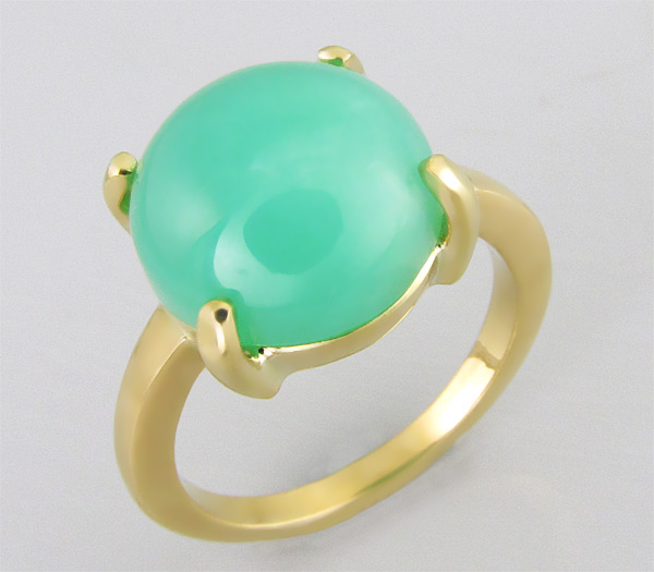 Золото Кольцо с хризопразом