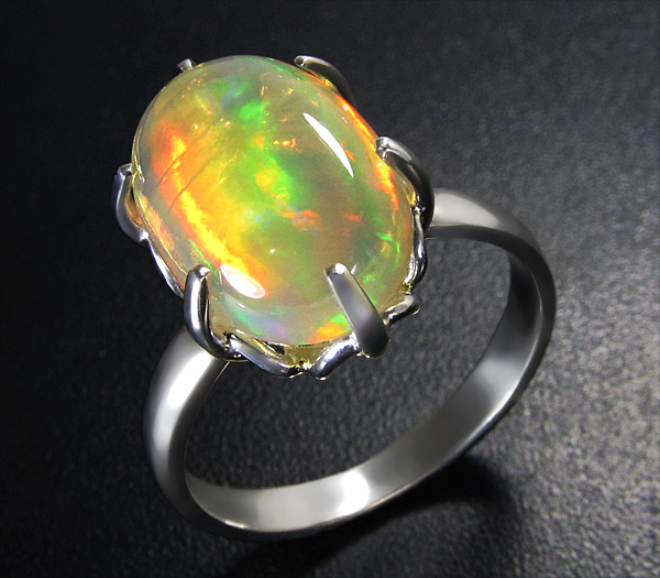 Серебро 925 Кольцо с эфиопским опалом