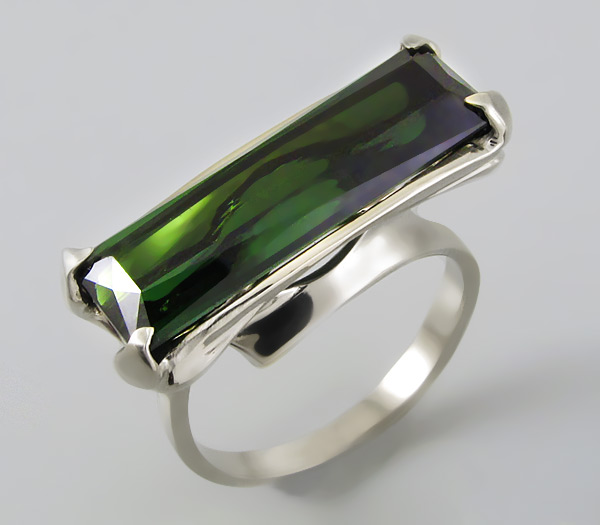 Золото Кольцо с чистейшим турмалином