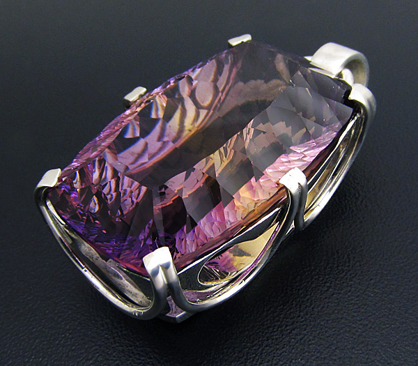 Серебро 925 Кулон с чистейшим крупным аметрином
