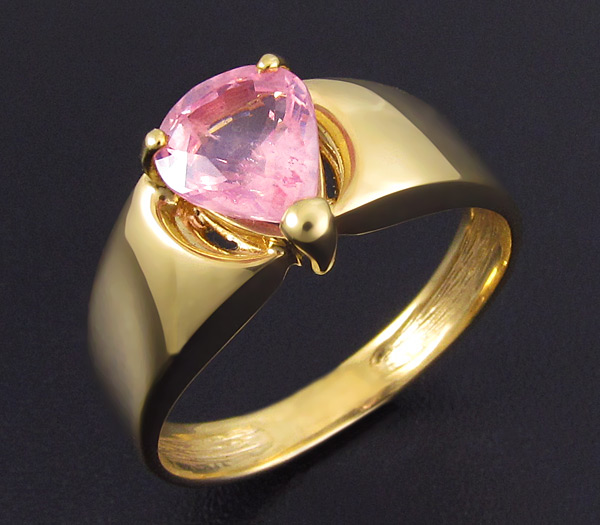 Золото Кольцо с сапфиром падпараджа