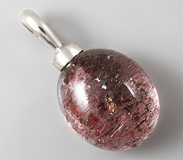 Золото Кулон с рутиловым кварцем