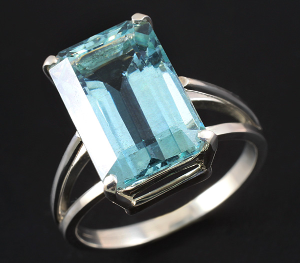 Серебро 925 Кольцо с аквамарином