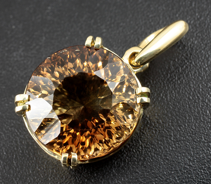 Золото Кулон с империал топазом