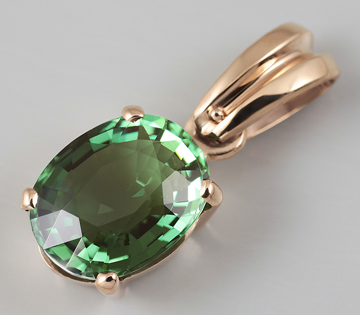 Золото Кулон с турмалином