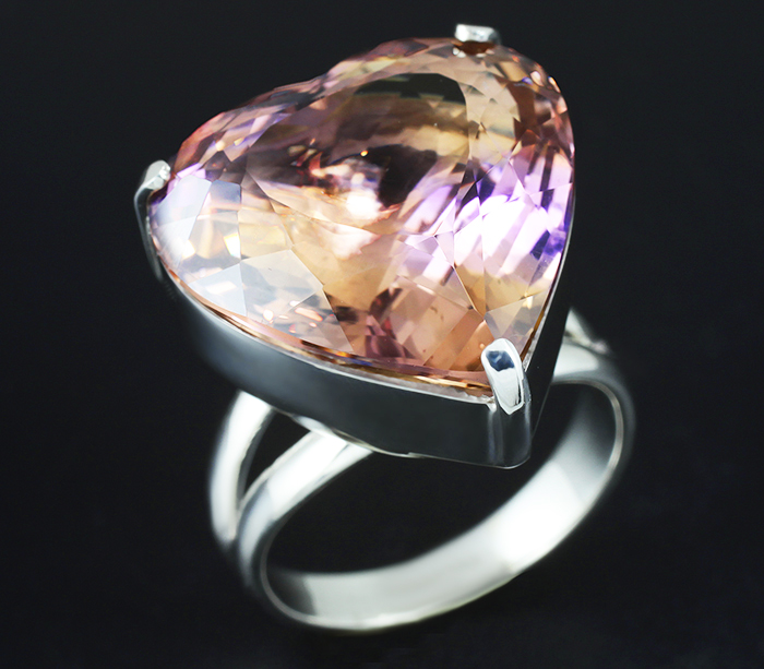 Серебро 925 Кольцо c чистейшим аметрином