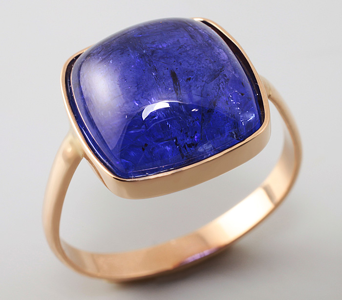 Золото Кольцо с танзанитом