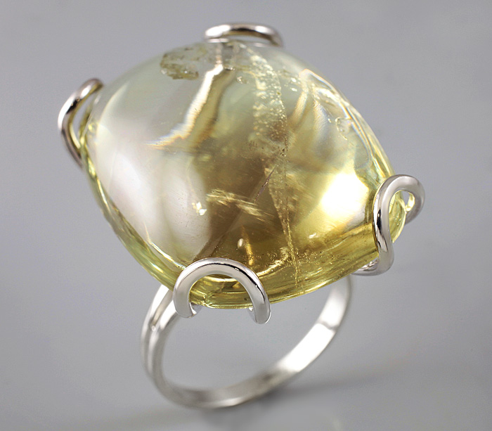 Серебро 925 Кольцо c полихромным кварцем