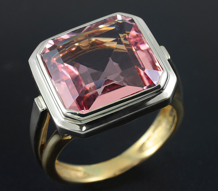 Золото Кольцо с морганитом