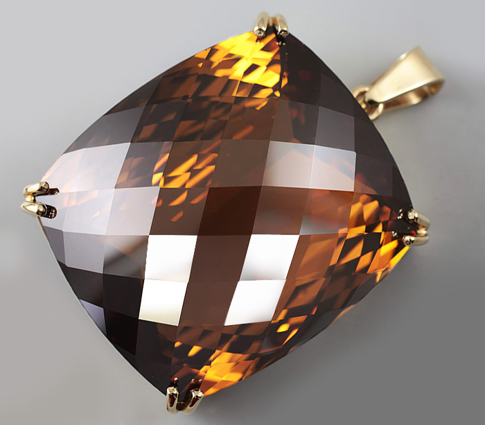 Золото Кулон с чистейшим империал топазом