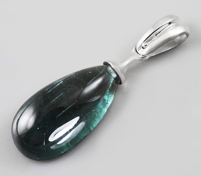 Серебро 925 Кулон с индиголит турмалином