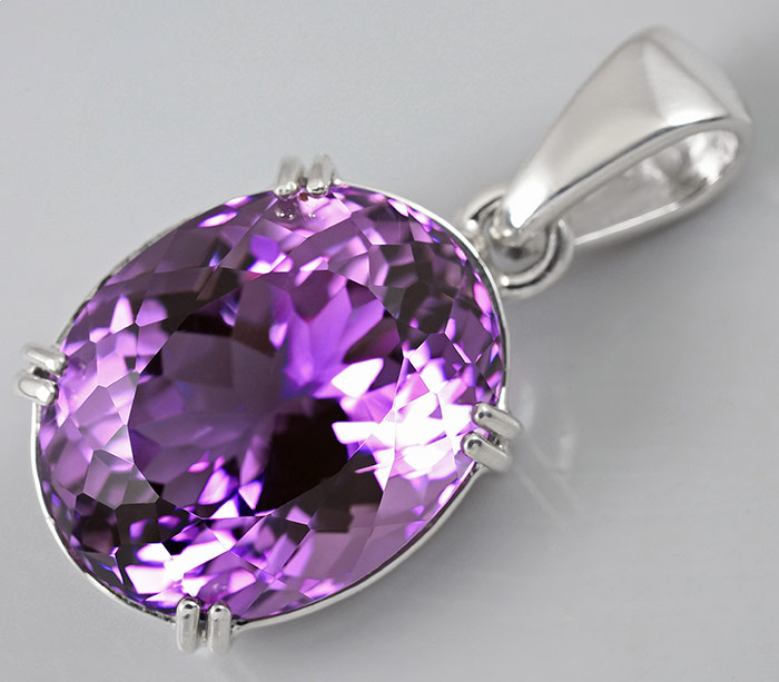 Серебро 925 Кулон с уругвайским аметистом
