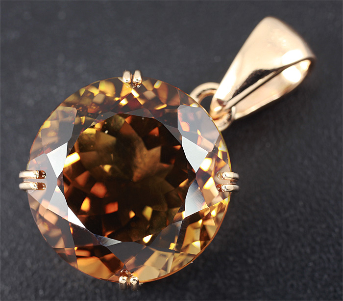 Золото Кулон с империал топазом