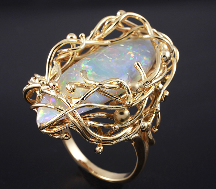 Золото Кольцо c опалом