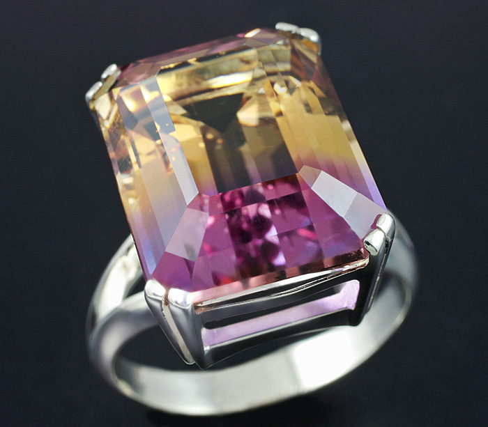 Серебро 925 Кольцо c роскошным аметрином