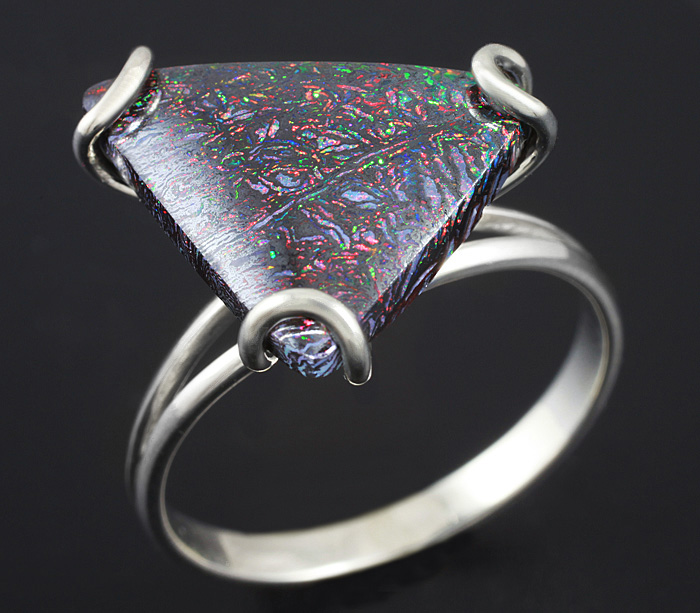 Серебро 925 Кольцо с австралийским болдер опалом