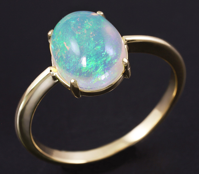 Золото Кольцо с эфиопским кристаллическим опалом