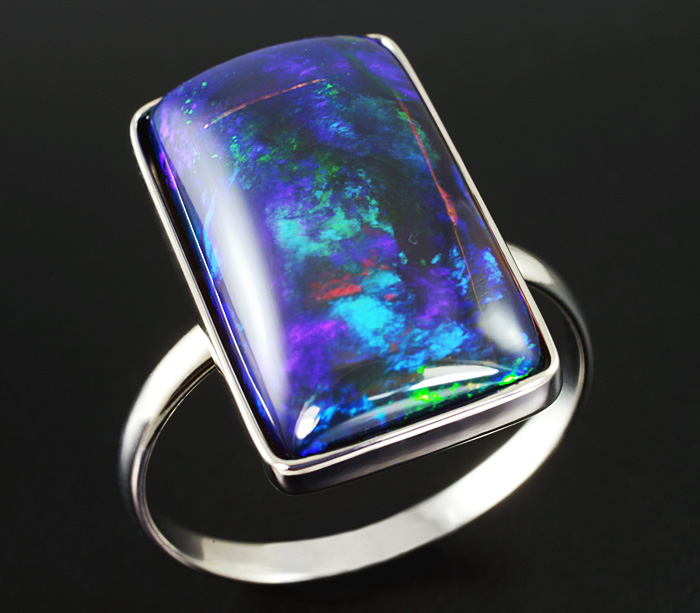 Золото Кольцо с эфиопским кристаллическим опалом