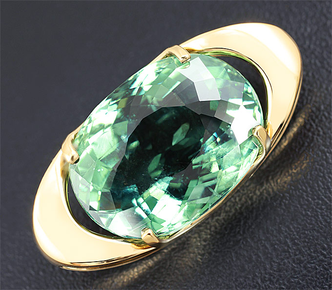 Золото Кулон с крупным «неоновым» турмалином