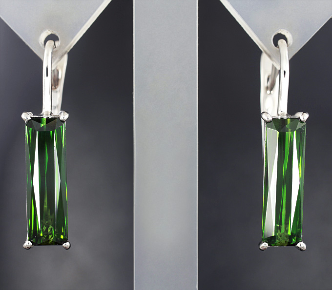 Золото Серьги с турмалинами