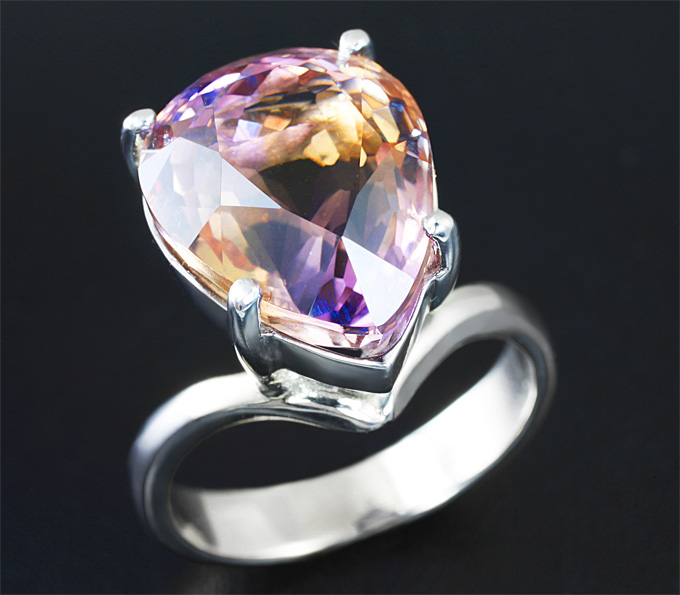 Серебро 925 Кольцо c аметрином