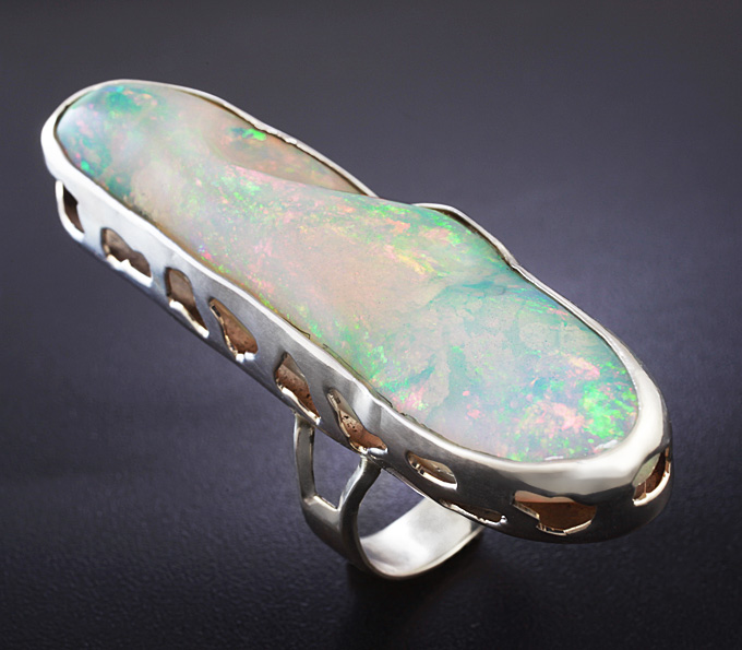 Серебро 925 Кольцо c эфиопским опалом