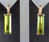 Серьги с верделит турмалинами