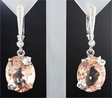 Серьги с морганитами и бриллиантами