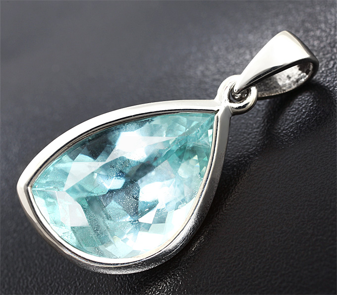 Серебро 925 Кулон с аквамарином