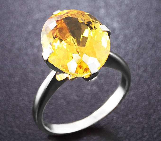 Золото Кольцо c гелиодором