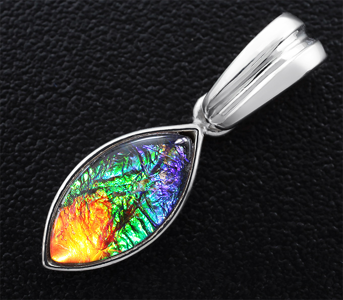 Серебро 925 Кулон с аммолитом аммонита