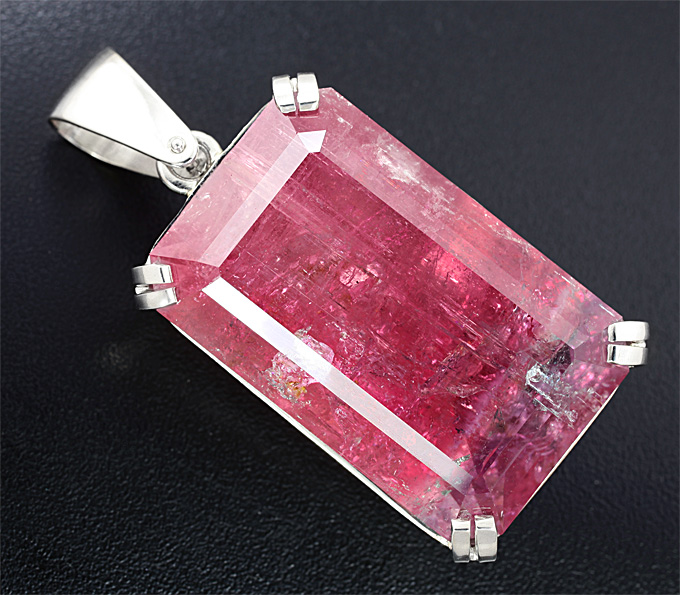 Серебро 925 Кулон с гигантским розовым турмалином