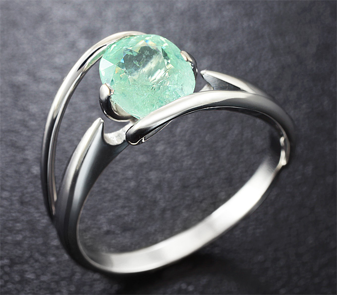 Золото Кольцо c параиба турмалином