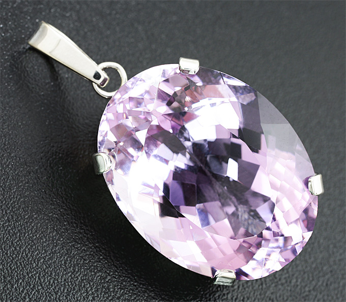 Серебро 925 Кулон с чистейшим крупным аметистом