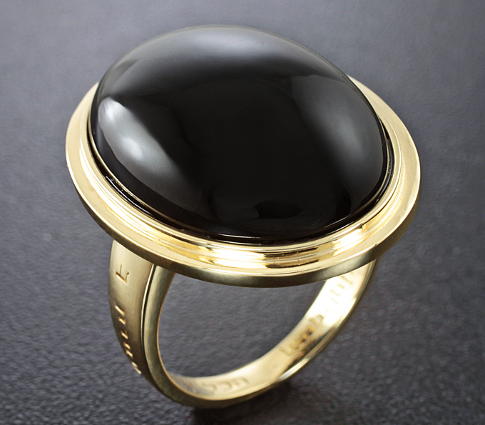 Золото Кольцо с крупным шерлом