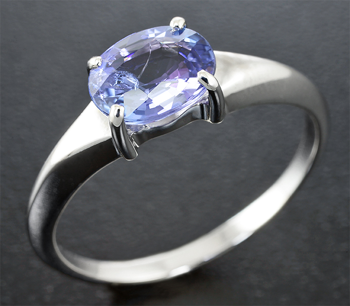 Золото Кольцо c танзанитом