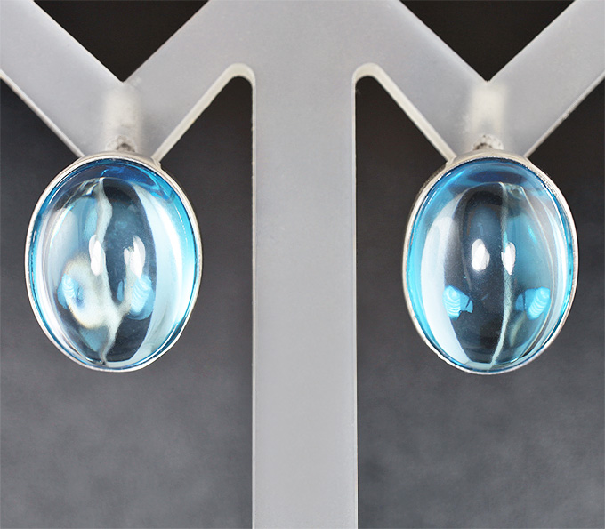 Серебро 925 Серьги с топазами