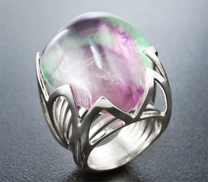 Золото Кольцо с флюоритом