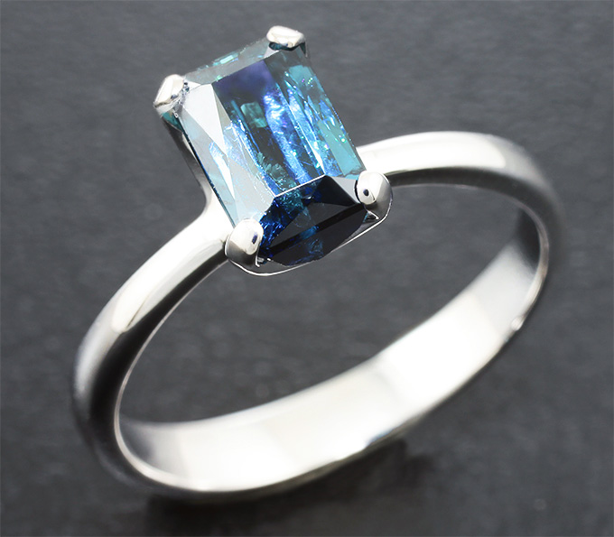 Серебро 925 Кольцо c синим турмалином