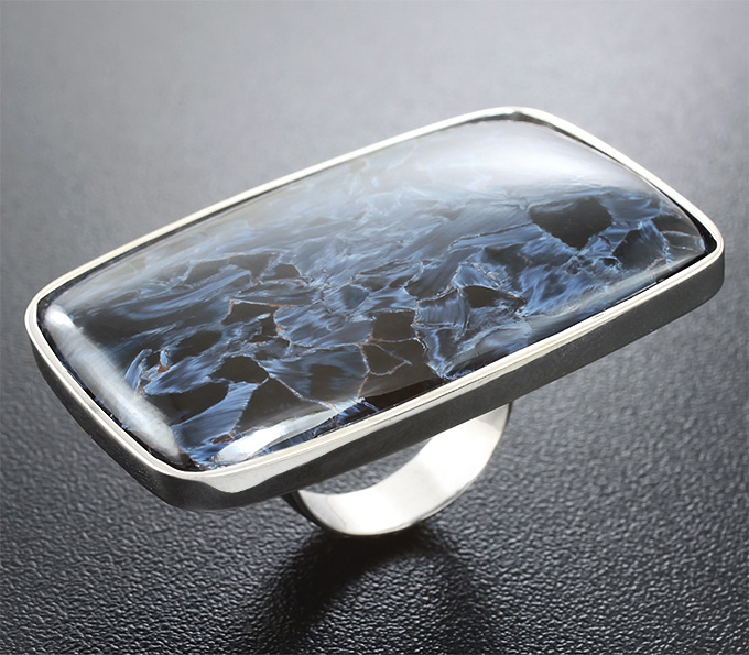 Серебро 925 Кольцо c петерситом